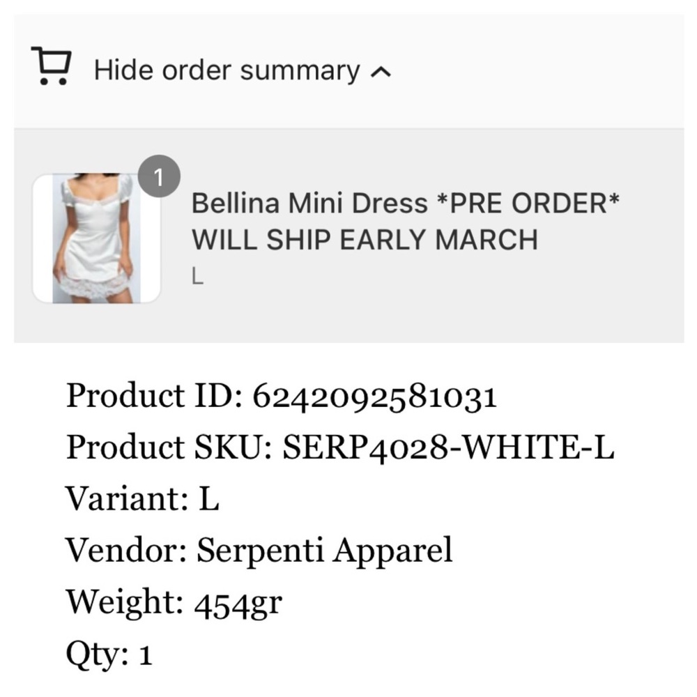 NWT Serpenti White Bellini Mini Dress - Picture 11 of 14